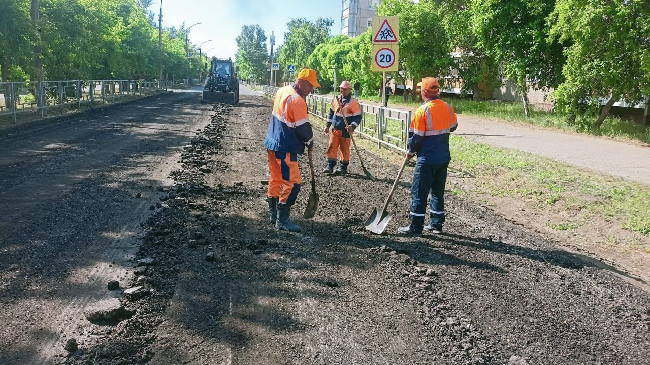 Ремонт дорог в Славгороде.