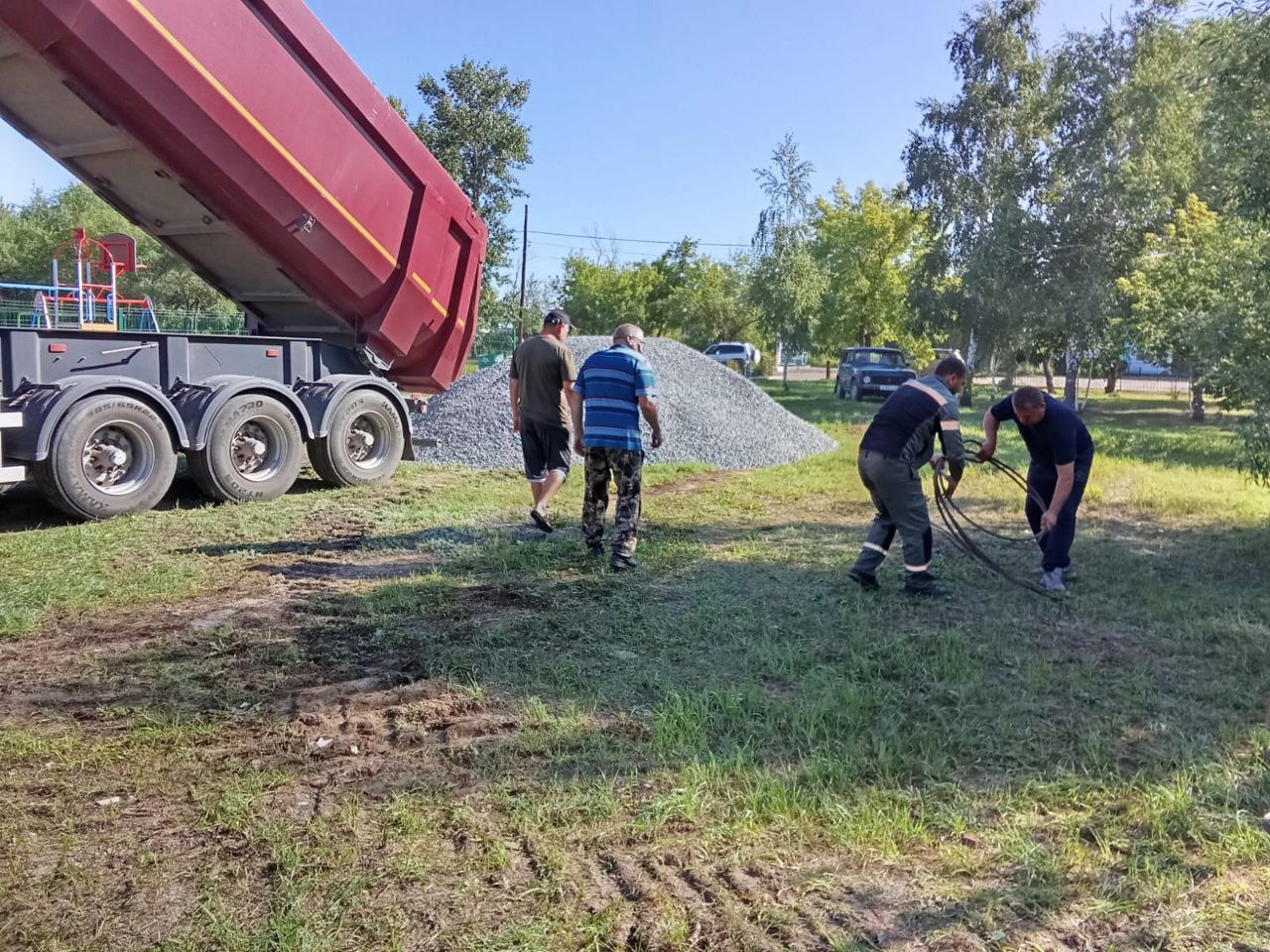 Ход работ по проекту &quot;Поддержка местных инициатив&quot; текущего года в селах нашего муниципалитета..